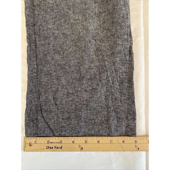 Larry Levine Women's Capri Dress Pants  Sz 12 Black Gray Heather Linen‎ Blend - Picture 9 of 10